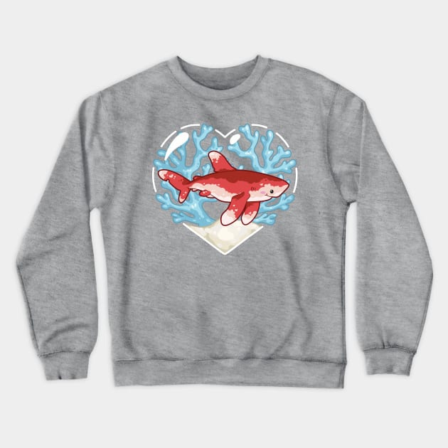 PECK, the Oceanic Whitetip Shark Crewneck Sweatshirt by bytesizetreasure